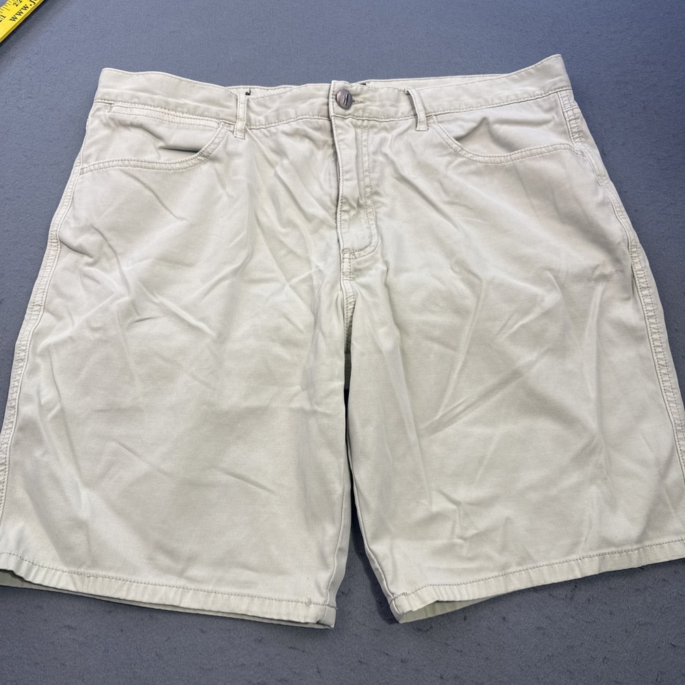 johnnie-O Shorts Mens 38 Stone Beige Stretch Cotton Spandex Casual Dressy Modern